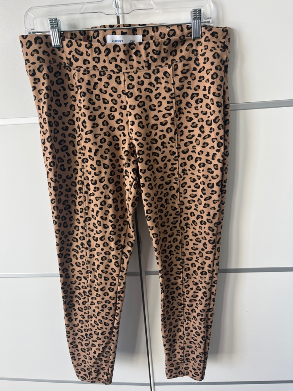 Old Navy Girls Black and Tan Leopard Print Leggings